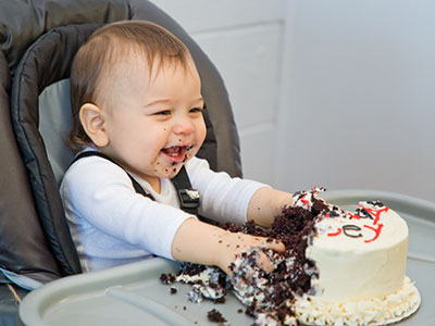 Joey seemed to like his first taste of sugar.