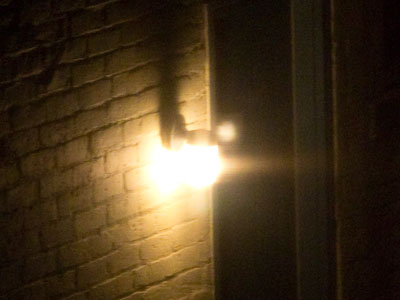 Goodnight neighbor`s porch light.