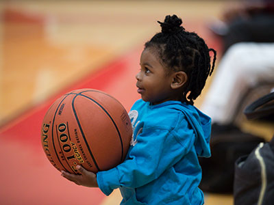 The referee let her hold the ball during a timeout, but of course when he took it away she started screaming.