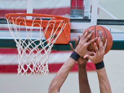 My camera and lens can capture the small lettering on the basketball, making me the weak link in this system.