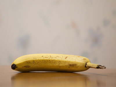 I could`ve photographed another junior college basketball game tonight (see January 29, 2020), but somehow a banana seemed more interesting.