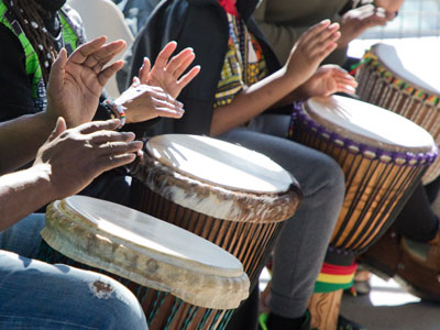 Kuumba Drama Drum Dance performs at the 2nd Street Market.