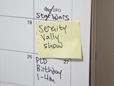 I`ve started putting events on my calendar this way, so I won`t need to cross them out when the get canceled.