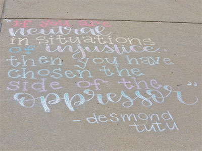 If you are neutral in situations of injustice, then you have chosen the side of the oppressor. DESMOND TUTU (Letters by Adrienne) 