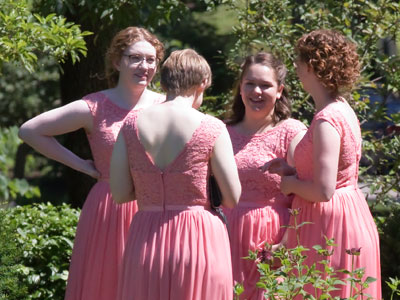 B is for bridesmaids.