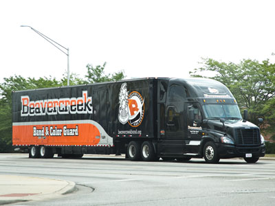 There`s a color guard show going on?  Follow that truck!