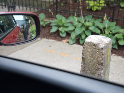 When you park your car in the Oregon District, be careful not to open the door and hit a hitching post.