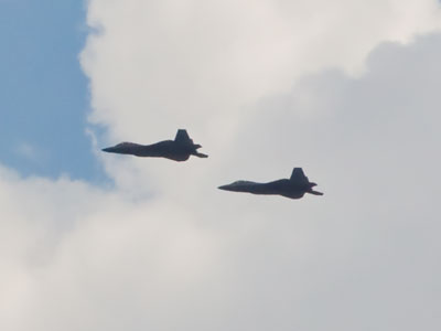 F-22s from Florida flee a hurricane and come to Dayton.