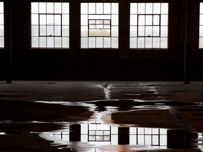 The eternal mystery of my parking garage:  when it rains, big puddles form -- even on the middle floors.