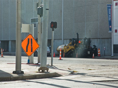 Oh great, now even Fift Street is torn up.