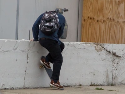 A skateboard won`t let you pass through solid objects.