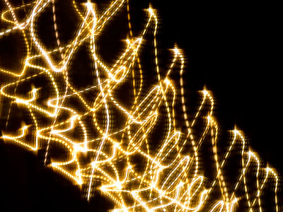 My neighbors` backyard lights wake me up at night.