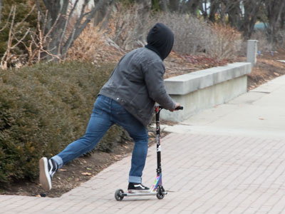 He waved at my camera, and then wheeled into traffic.