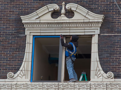 Only 187 more windows to replace in this building.