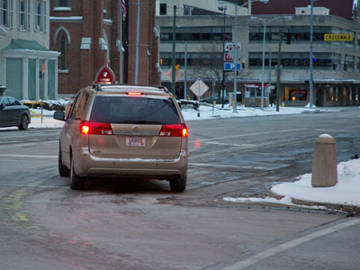 Through the power of mental telepathy, I was able to stop this person from driving down a one way street.