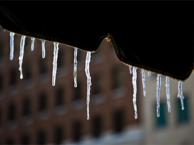 Icicles mean it`s melting, so that`s a good sign.