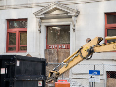 The Americans with Disabilities Act became law in 1990.  City Hall will have an accessible entrance by fall 2021.