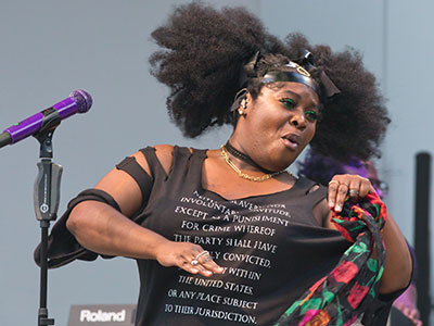 Tank and the Bangas gave a Juneteenth show at Levitt.