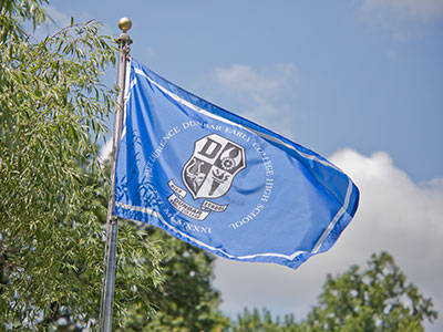 This morning, a flag from Dayton`s Dunbar High School was raised above Paul`s grave.