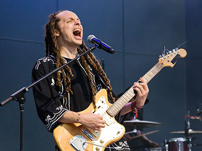 A band called Making Movies performed at the Levitt.