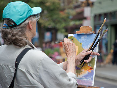 There was artmaking going on all around the city.