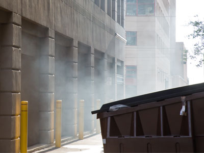 I hate it when people go into the alley and smoke.