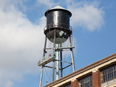 I wondered if this downtown icon would be knocked down, but apparently not since it`s being repainted.