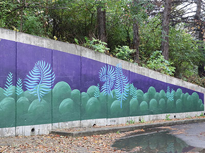 Wispy blue ferns have sprouted (see November 6 above).