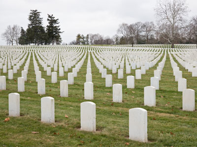 But the graves far outnumbered the wreaths.