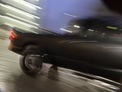 The nightly pickup truck in the crosswalk (see January 11 above).