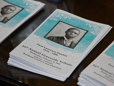 On the anniversary of Paul Laurence Dunbar`s death, a graveside tribute took place at Woodland Cemetery.