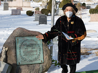 LaVerne Sci led the graveside tribute, just as she has done for 34 years.