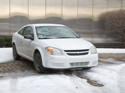 There used to be a baseball player here (see September 14, 2004, and September 20, 2006).  Now there`s an old Chevy.