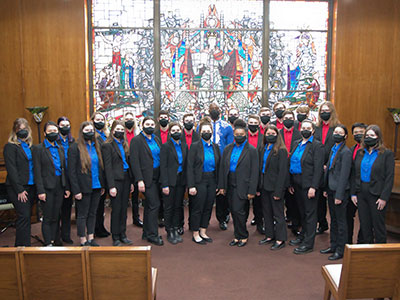 At Woodland Cemetery, the University of Dayton Chorale sang a song based on a poem by Paul Laurence Dunbar.