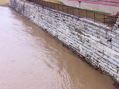 This is a sidewalk next to the river (see March 4 above).