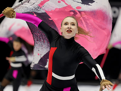 Color guard performers from around the world dream of competing at the WGI World Championships in Dayton.