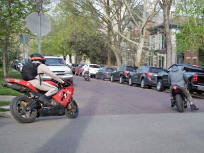 Motorcycle night in the Oregon District.