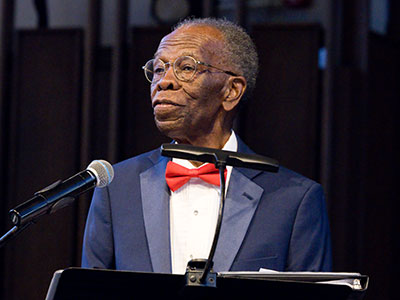 Herbert Woodward Martin recited Dunbar poems during the concert.