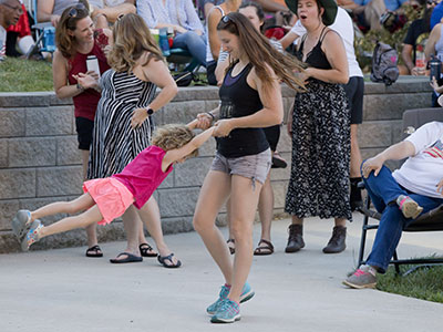 The crowd always has a good time at the Levitt Pavilion.