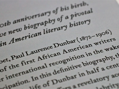 My new book about Dunbar arrived (see June 5 above) and I was thrilled to see it got the year of his birth correct (see March 16, 2021).