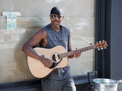 There are no concerts at the Levitt this weekend, but there are usually musicians in the Oregon District.