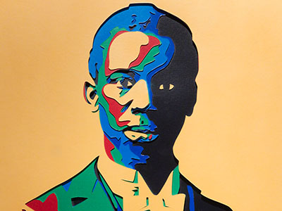 The Colors in a Poet by Darrin Darby, in an exhibition honoring Paul Laurence Dunbar, now on display at the Dayton Art Institute.