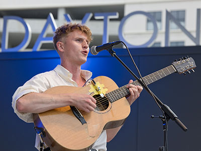 Boxing Banjo is in town for the Dayton Celtic Festival, and they performed at the Levitt Pavilion a day early.