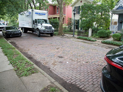 Why use the parking space when you can just block the street?