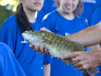 They learned about the fish in our local rivers (and I learned a lot just by listening).