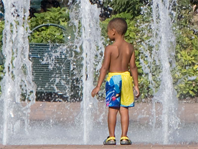 Weighing the pros and cons of getting soaked.