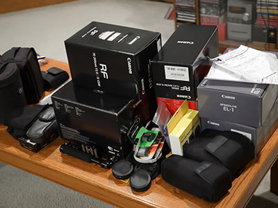 New camera equipment has come in, old camera equipment has gone out, and I really need to organize.