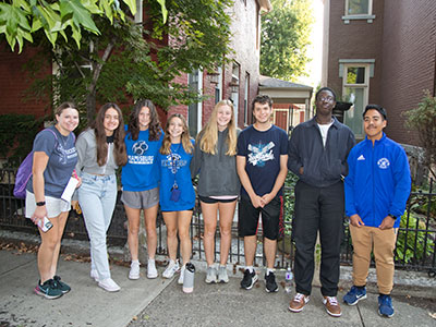 Miamisburg students make their annual visit to the Oregon District (see September 15, 2015; September 15, 2016; September 14, 2018; September 5, 2019).