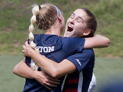 No one was more surprised than she was when she scored a goal.