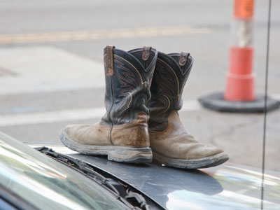 Construction zone footware.